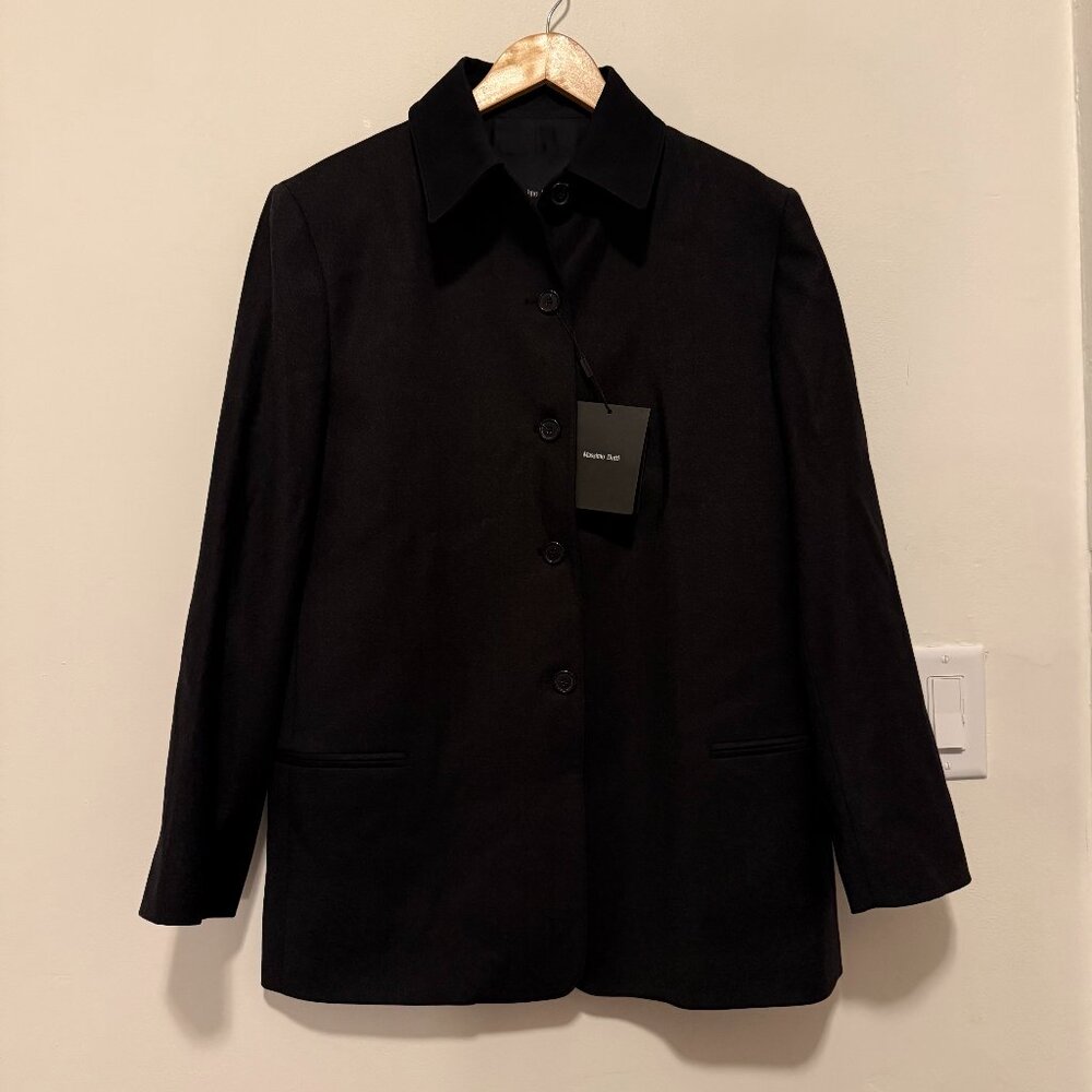 Massimo Dutti Contrast Collar Short Coat